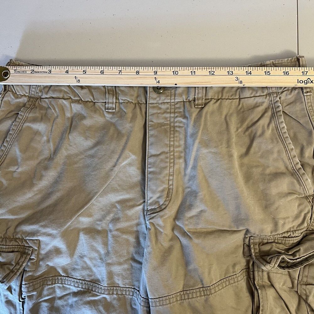 Abercrombie & Fitch Brown Thick Cotton Cargo Shorts Mens 32 Casual Military - Picture 8 of 10